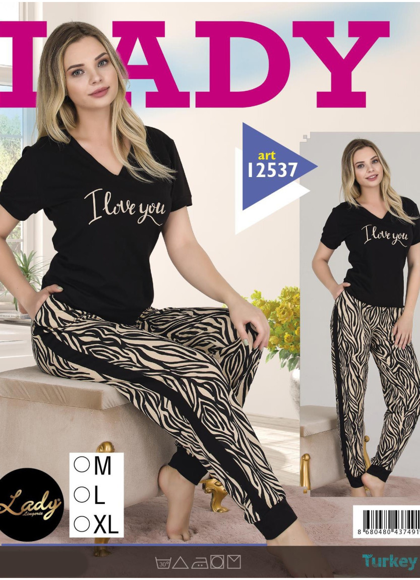 Lady Ksa 12537 Women's Pajama Set (M+L+XL) — factory-direct from Turkey