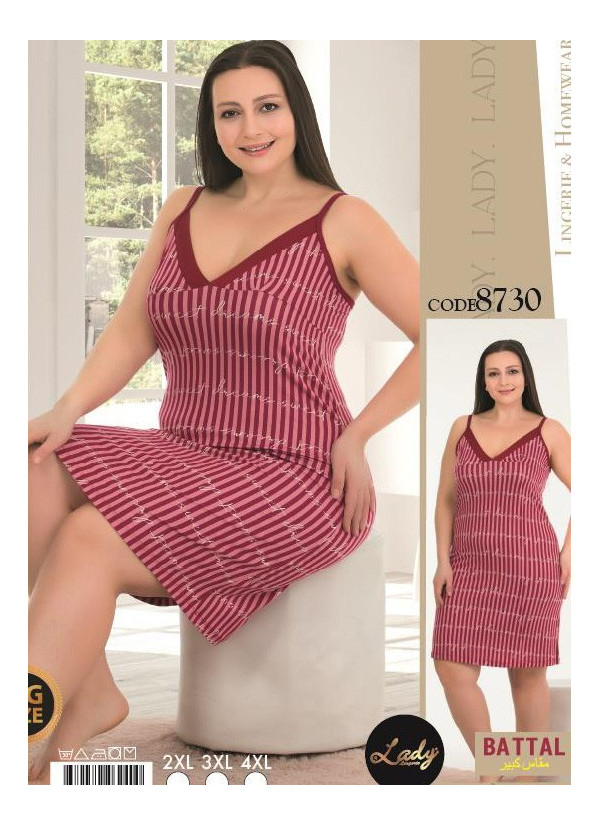 Lady 8730 Nightdress (2XL+3XL+4XL) — wholesale for boutiques