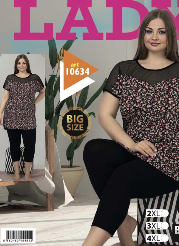 Lady BTL 10634 Capri Homewear Set (2XL+3XL+4XL) — factory-direct from Turkey 2