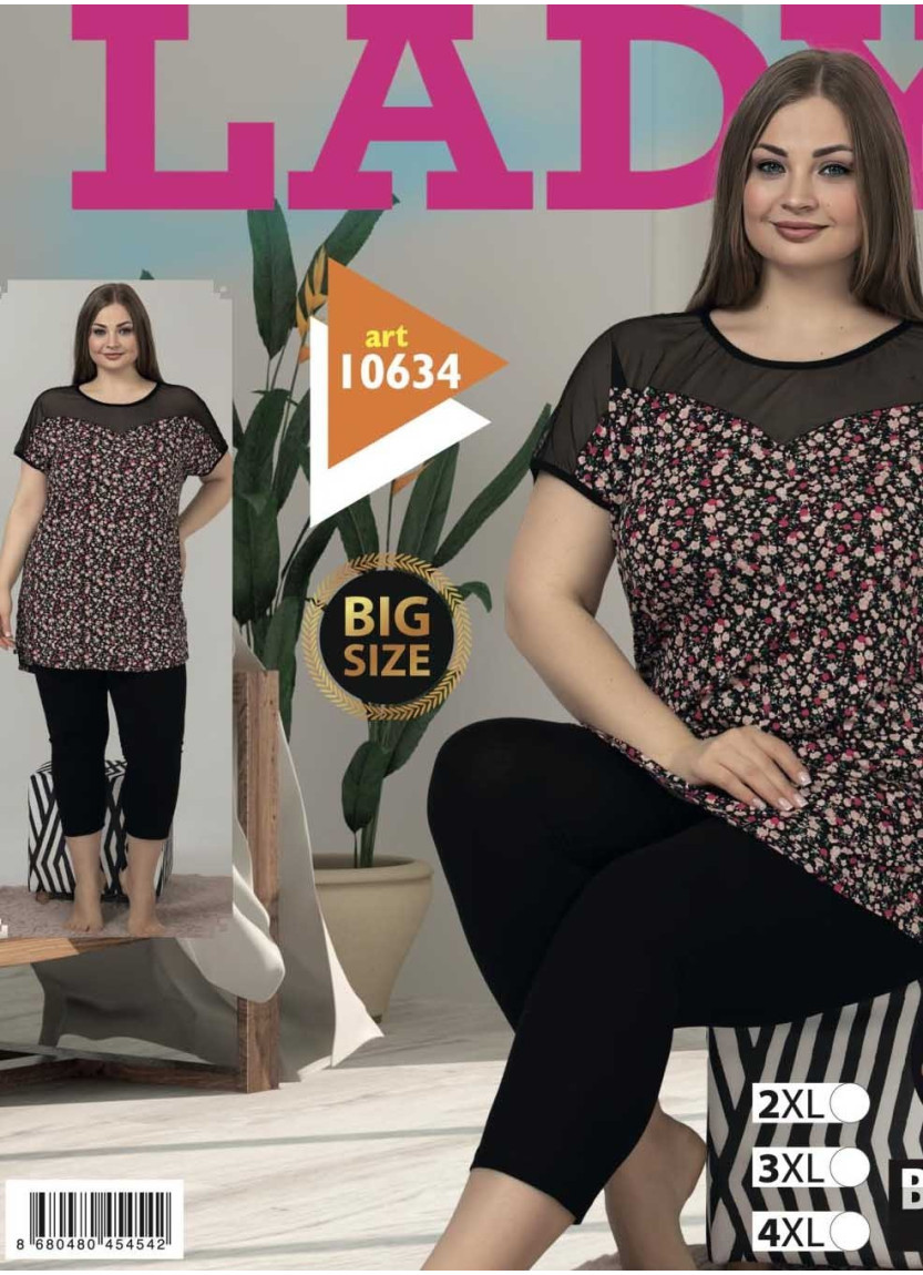 Lady BTL 10634 Capri Homewear Set (2XL+3XL+4XL) — Turkish textile wholesale