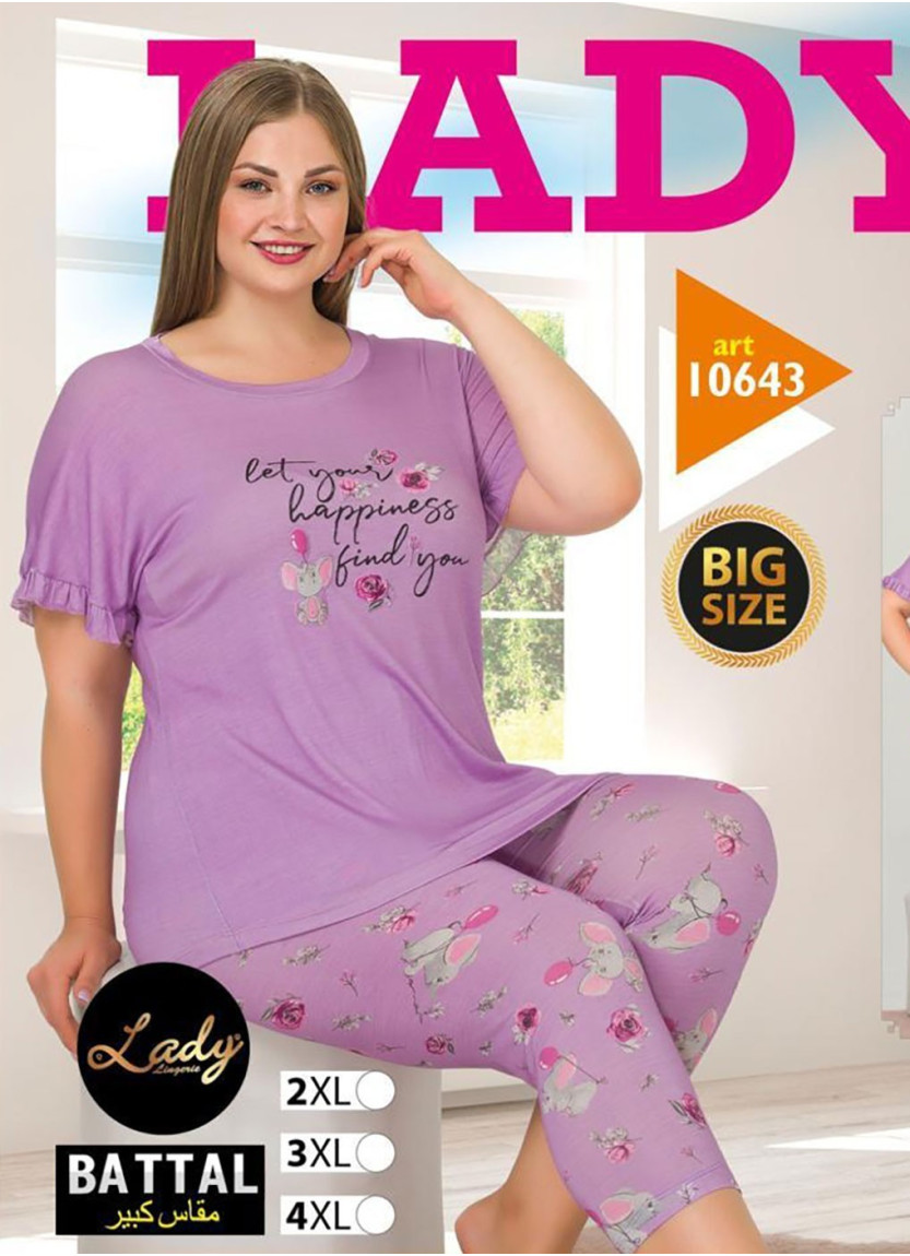 Lady BTL 10643 Capri Homewear Set (2XL+3XL+4XL) — Istanbul wholesale supplier