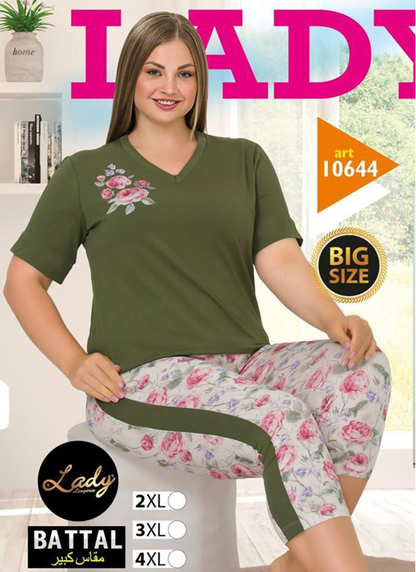 Lady BTL 10644 Capri Homewear Set (2XL+3XL+4XL) — wholesale for boutiques