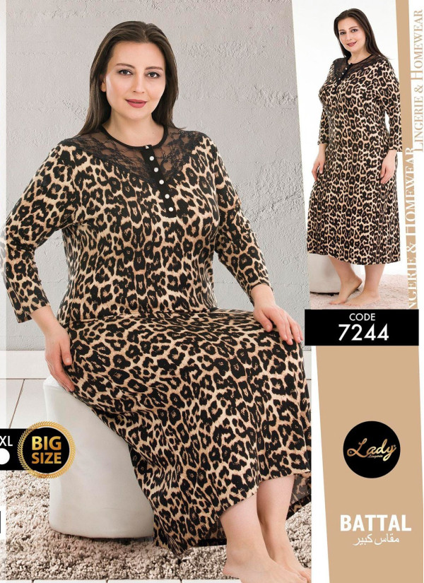 Lady 7244 Nightdress (2XL+3XL+4XL) — Istanbul wholesale supplier