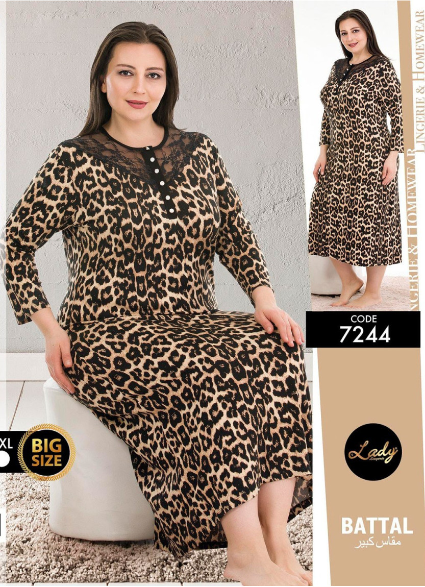 Lady 7244 Nightdress (2XL+3XL+4XL) — Istanbul wholesale supplier