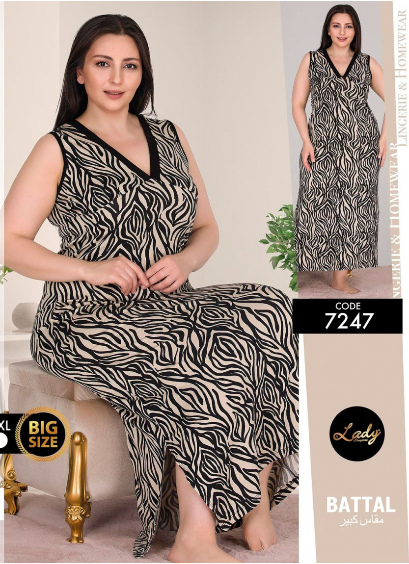 Lady 7247 Nightdress (2XL+3XL+4XL) — Turkey wholesale collection