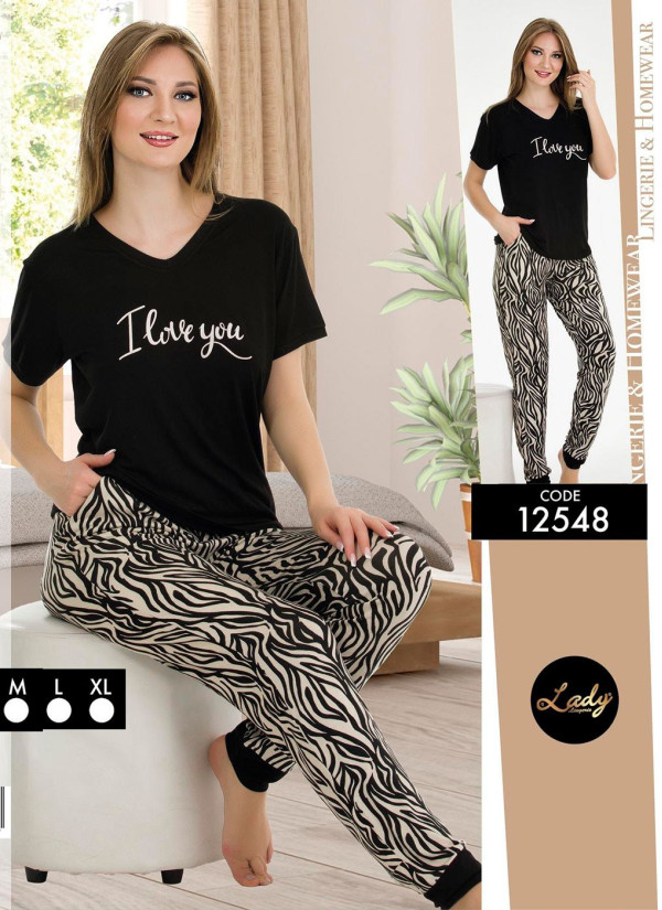 Lady Ksa 12548 Women's Pajama Set (M+L+XL) — wholesale for boutiques