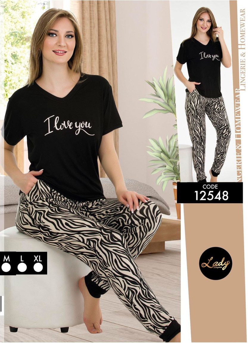 Lady Ksa 12548 Women's Pajama Set (M+L+XL) — wholesale for boutiques