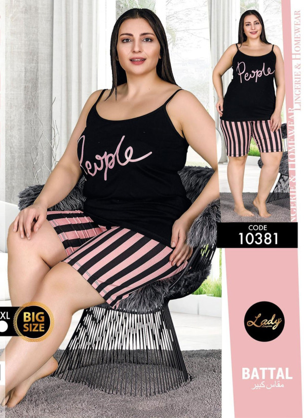 Lady BTL 10381 Shorts Homewear Set (2XL+3XL+4XL) — Istanbul wholesale supplier