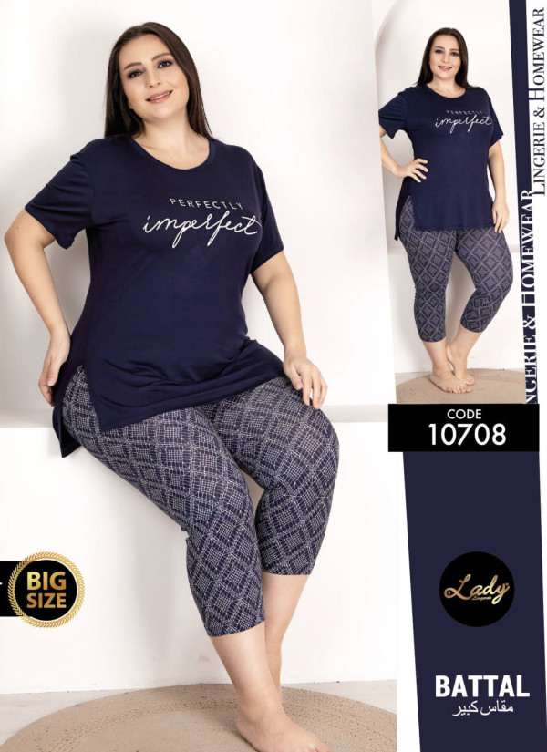 Lady BTL 10708 Capri Homewear Set (2XL+3XL+4XL) — factory-direct from Turkey