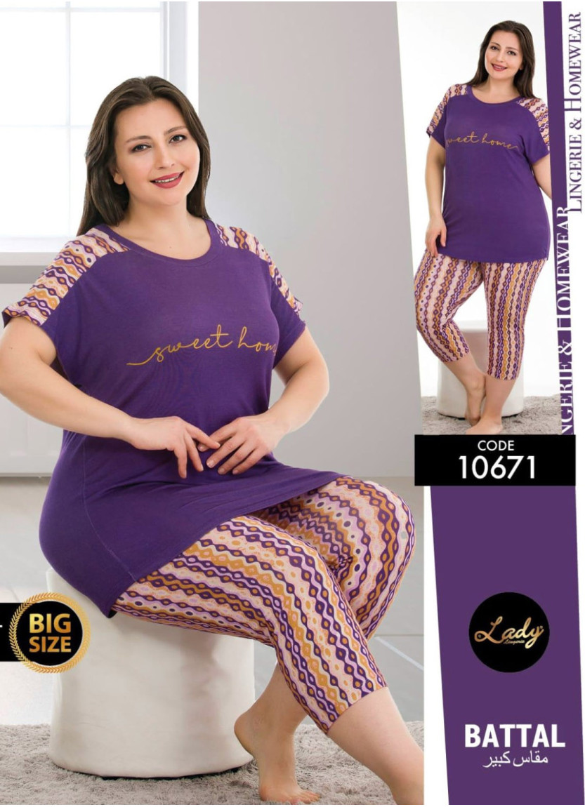Комплект с Капри (2XL+3XL+4XL) Lady Lady BTL 10671 — купить оптом из Турции