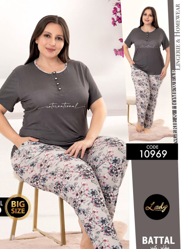 Lady BTL Ksa 10969 Pants Homewear Set (2XL+3XL+4XL) — wholesale from Turkey 2