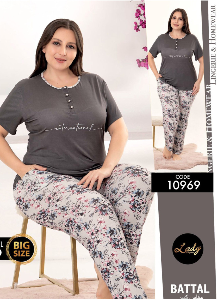 Женский Комплект с Брюками (2XL+3XL+4XL) Lady Lady BTL Ksa 10969 — оптовая поставка из Турции