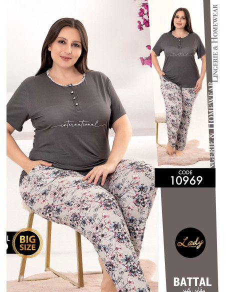 Lady BTL Ksa 10969 Pants Homewear Set (2XL+3XL+4XL) — factory-direct from Turkey