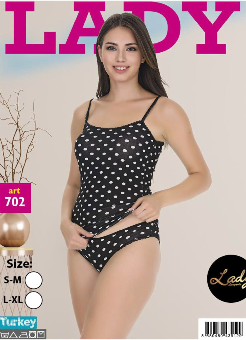 Маечка с Трусиками - Женский Комплект 2 ка (S/M+L/XL) Lady Lady 702 — фабричная коллекция оптом