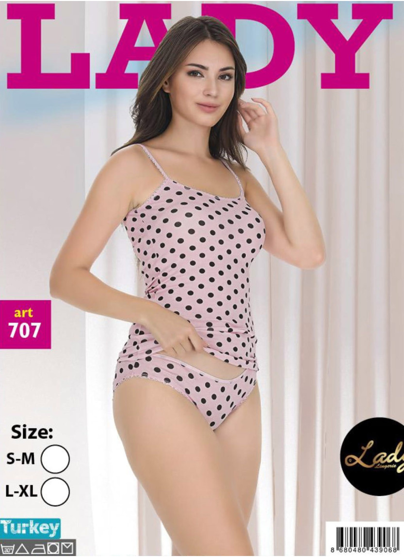 Маечка с Трусиками - Женский Комплект 2 ка (S/M+L/XL) Lady Lady 707 — прямые поставки из Турции