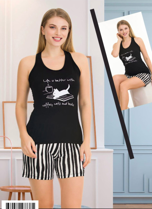 Lady 7724 Shorts Homewear Set (M+L+XL) — Turkey wholesale collection