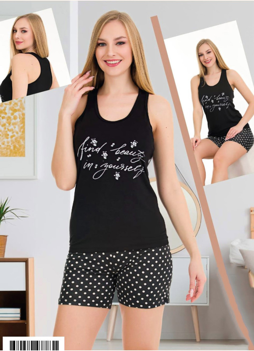 Lady 7717 Shorts Homewear Set (M+L+XL) — Turkish factory wholesale