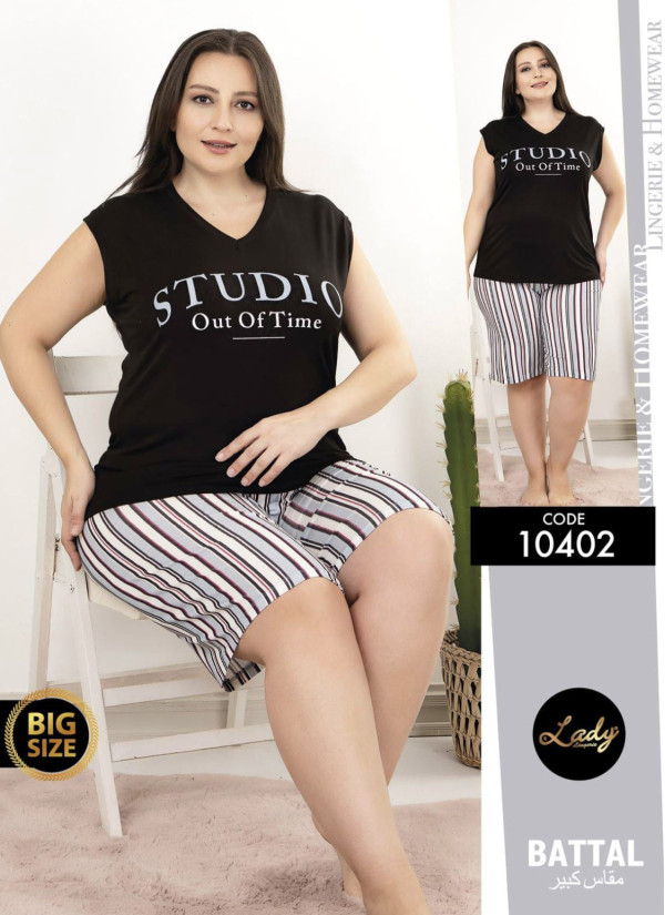 Lady BTL 10402 Shorts Homewear Set (2XL+3XL+4XL) — wholesale for boutiques