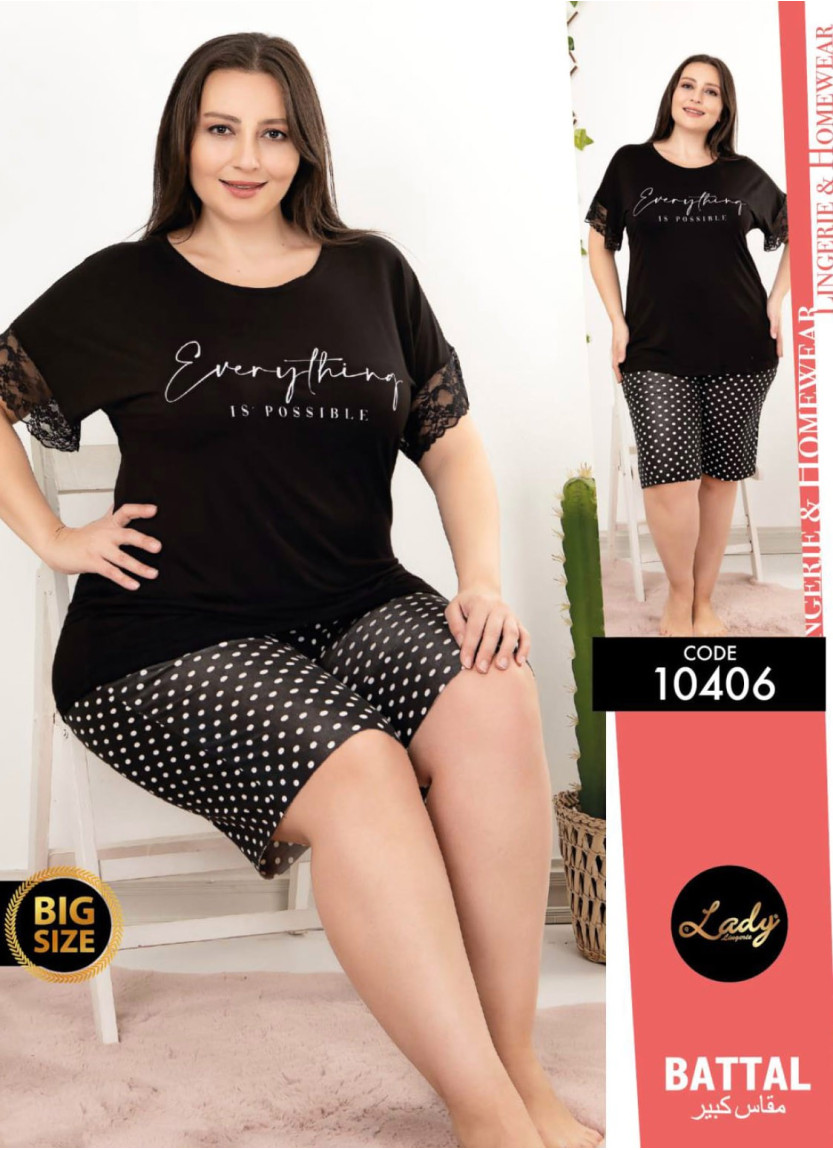 Женский Комплект с Шортами (2XL+3XL+4XL) Lady 10406 Lady BTL 10406 — купить оптом со Стамбула