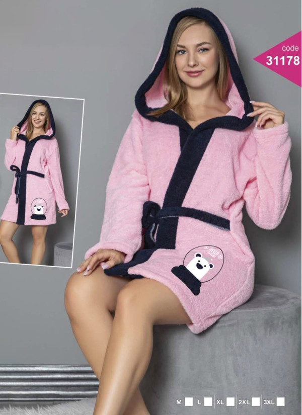 Lady 31178 Welsoft Women's Robe (M+L+XL+2XL+3XL) — Istanbul wholesale supplier