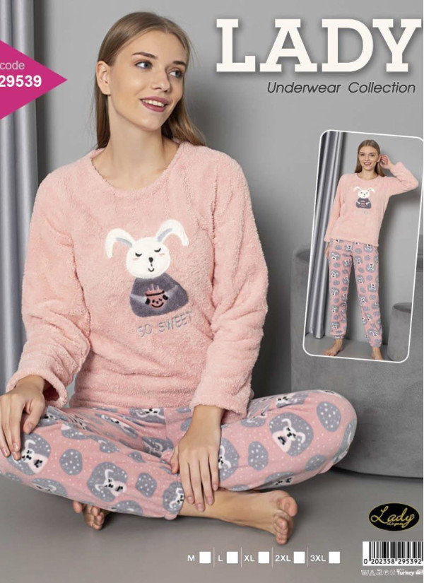 Lady 29539 Welsoft Women's Pajama Set (M+L+XL+2XL+3XL) — Istanbul wholesale supplier