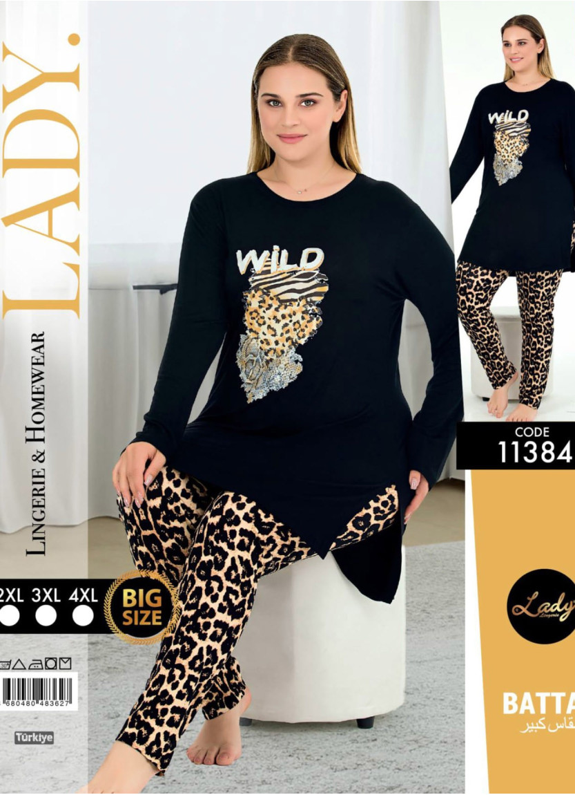 Lady 11384 Btl Uz Pants Homewear Set (2XL+3XL+4XL) — Turkey wholesale collection