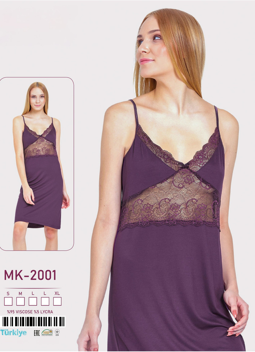 Ночная Сорочка S+M+L+L+XL Caroline Caroline MK-2001 — оптовая поставка из Турции