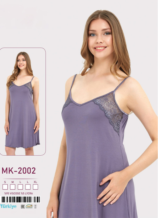 Caroline MK-2002 Nightdress (S+M+L+L+XL) — Turkish textile wholesale