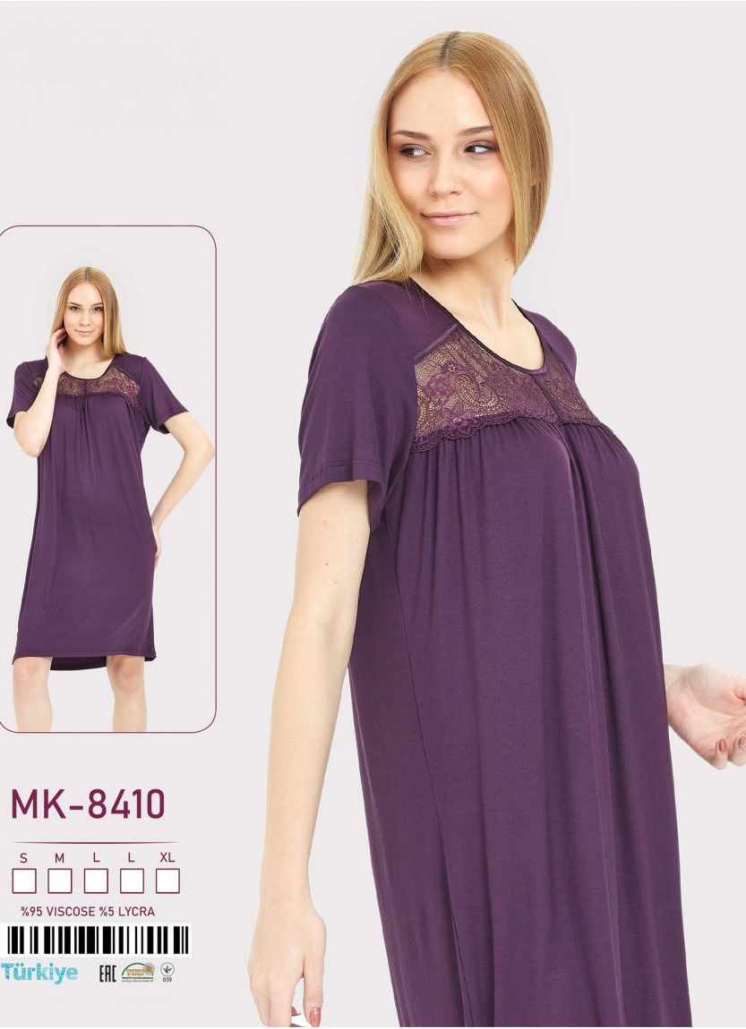 Caroline MK-8410 Nightdress (S+M+L+L+XL) — Turkish textile wholesale