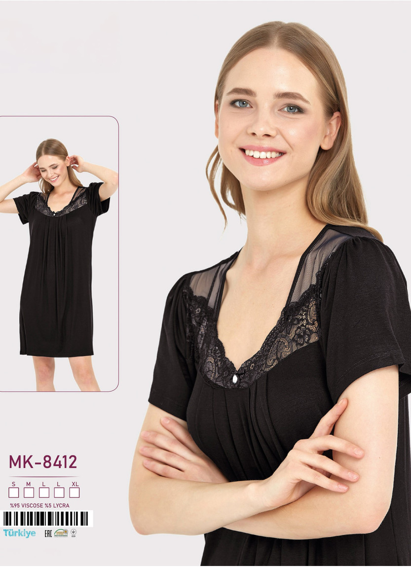 Caroline MK-8412 Nightdress (S+M+L+L+XL) — factory-direct from Turkey