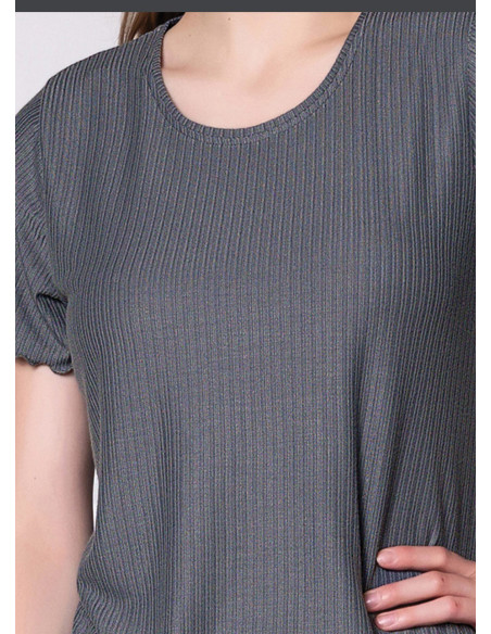 Caroline 52381 Оптом Турция Фабрика Пижама Женская Комплект с Брюками 2-ка (2XL+3XL+4XL+5XL) Caroline Купить Оптом с Турции