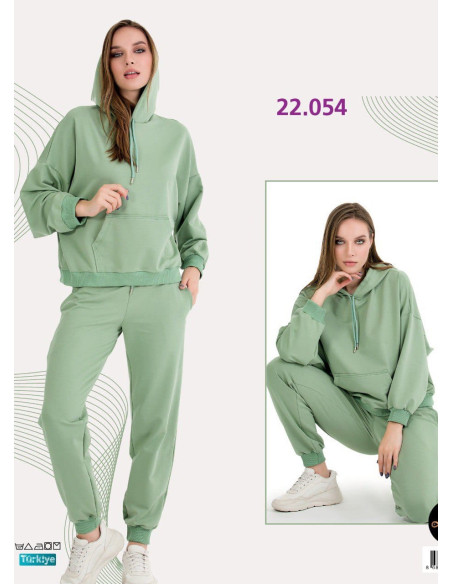 Lady 22054 Tracksuit (M+L+XL+2XL+3XL) — Turkish factory wholesale