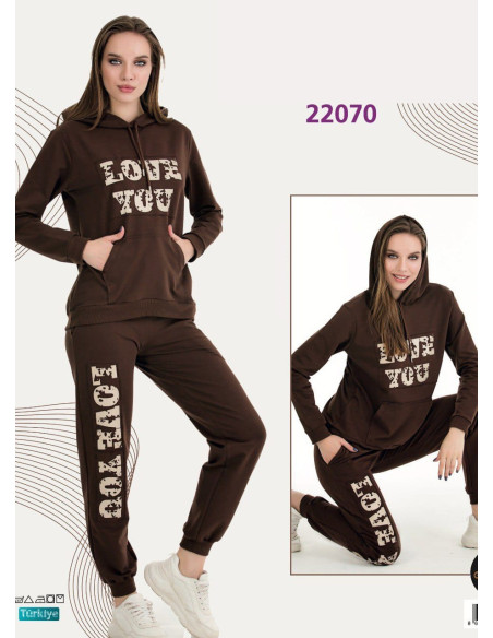 Lady 22070 Tracksuit (M+L+XL+2XL+3XL) — Turkish factory wholesale
