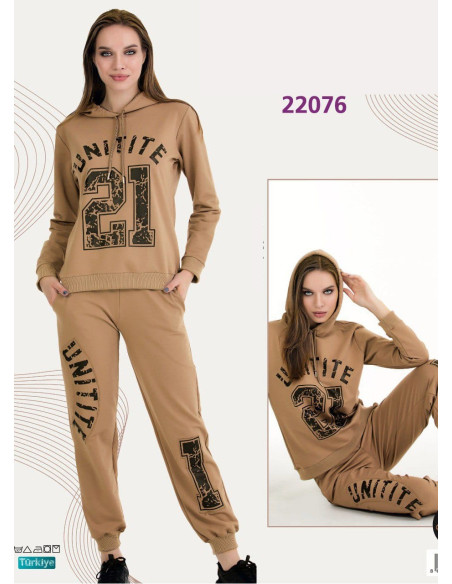Lady 22076 Tracksuit (M+L+XL+2XL+3XL) — Istanbul wholesale supplier