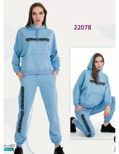 Lady 22078 Tracksuit (M+L+XL+2XL+3XL) — Turkish factory wholesale