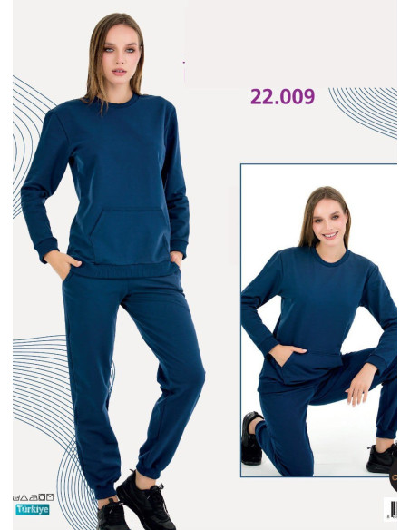Спортивный Женский Костюм с Брюками (Двунитка) (M+L+XL+2XL+3XL) Lady Lady 22009 — купить оптом со Стамбула