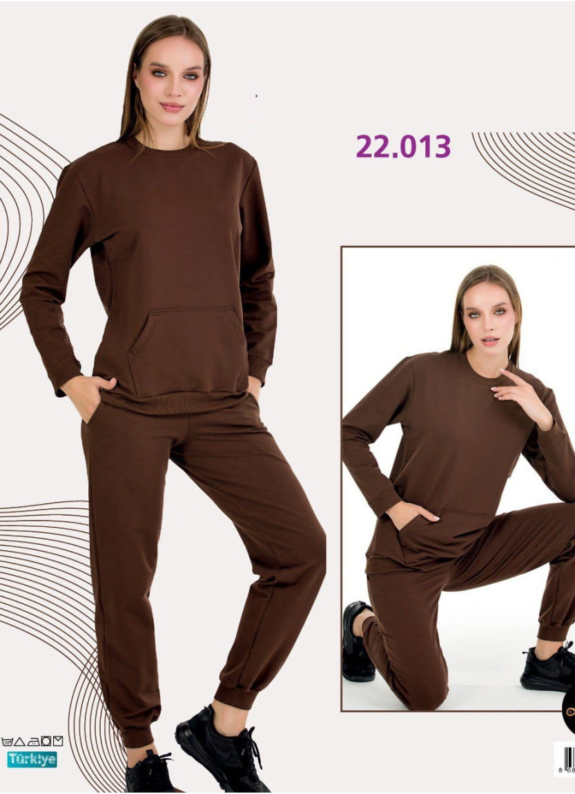 Спортивный Женский Костюм с Брюками (Двунитка) (M+L+XL+2XL+3XL) Lady Lady 22013 — прямые поставки из Турции
