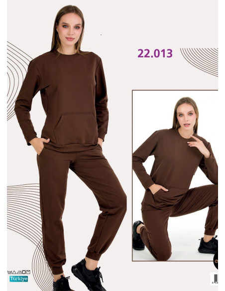 Спортивный Женский Костюм с Брюками (Двунитка) (M+L+XL+2XL+3XL) Lady Lady 22013 — прямые поставки из Турции