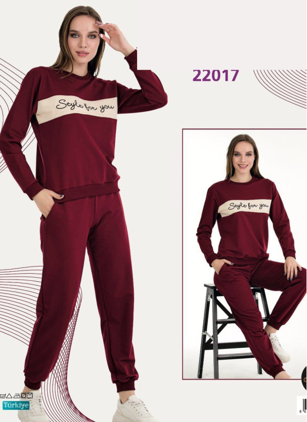 Lady 22017 Tracksuit (M+L+XL+2XL+3XL) — Istanbul wholesale supplier