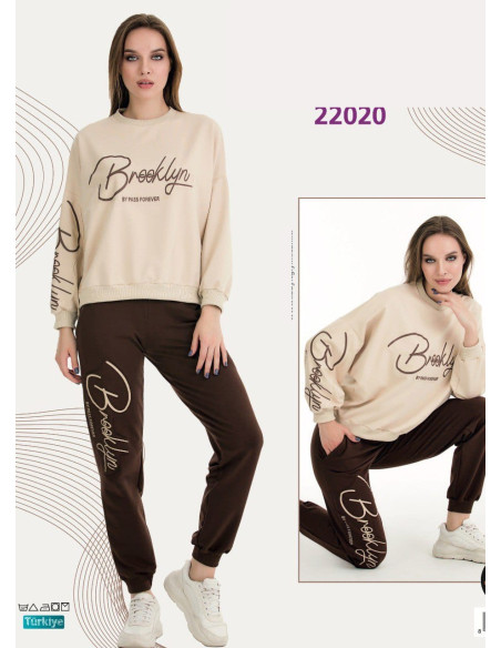 Lady 22020 Tracksuit (M+L+XL+2XL+3XL) — Turkish textile wholesale