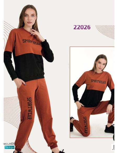 Спортивный Женский Костюм с Брюками (Двунитка) (M+L+XL+2XL+3XL) Lady Lady 22026 — оптом для магазинов и бутиков