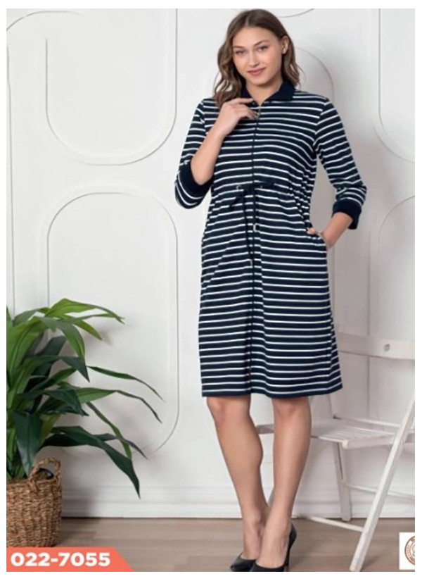 CCNO22-7055_U02 Velour Women's Robe (S+M+L+XL) — Turkish factory wholesale