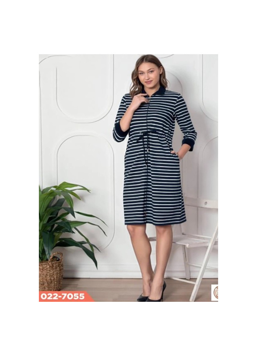 Халат Велюровый Женский на Молнии (S+M+L+XL) COCOON CCNO22-7055_U02 — оптом от турецкой фабрики