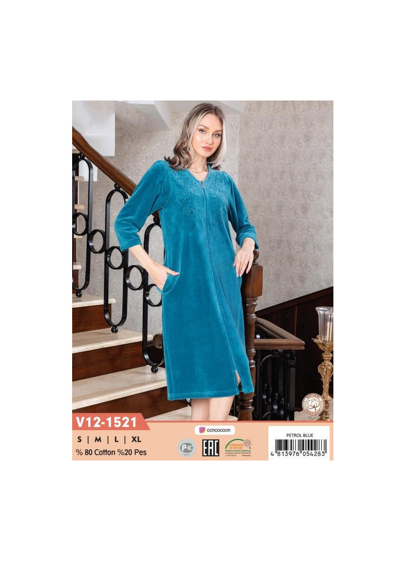 CCNV12-1521_002 Velour Women's Robe (S+M+L+XL) — wholesale for boutiques
