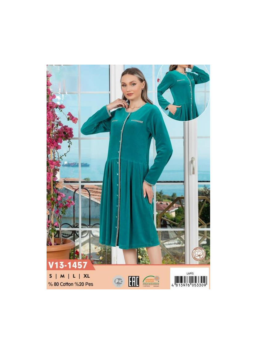 CCNV13-1457_LAP Velour Women's Robe (S+M+L+XL) — Turkey wholesale collection