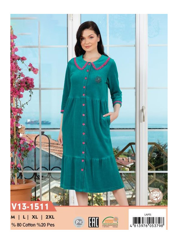CCNV13-1511_LAP Velour Women's Robe (M+L+XL+2XL) — wholesale for boutiques
