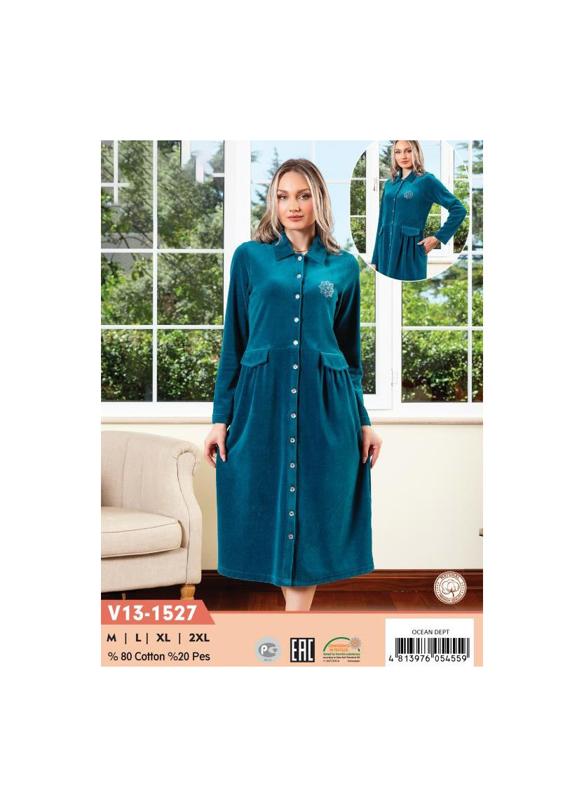 CCNV13-1527_OCD Velour Women's Robe (M+L+XL+2XL) — wholesale for boutiques