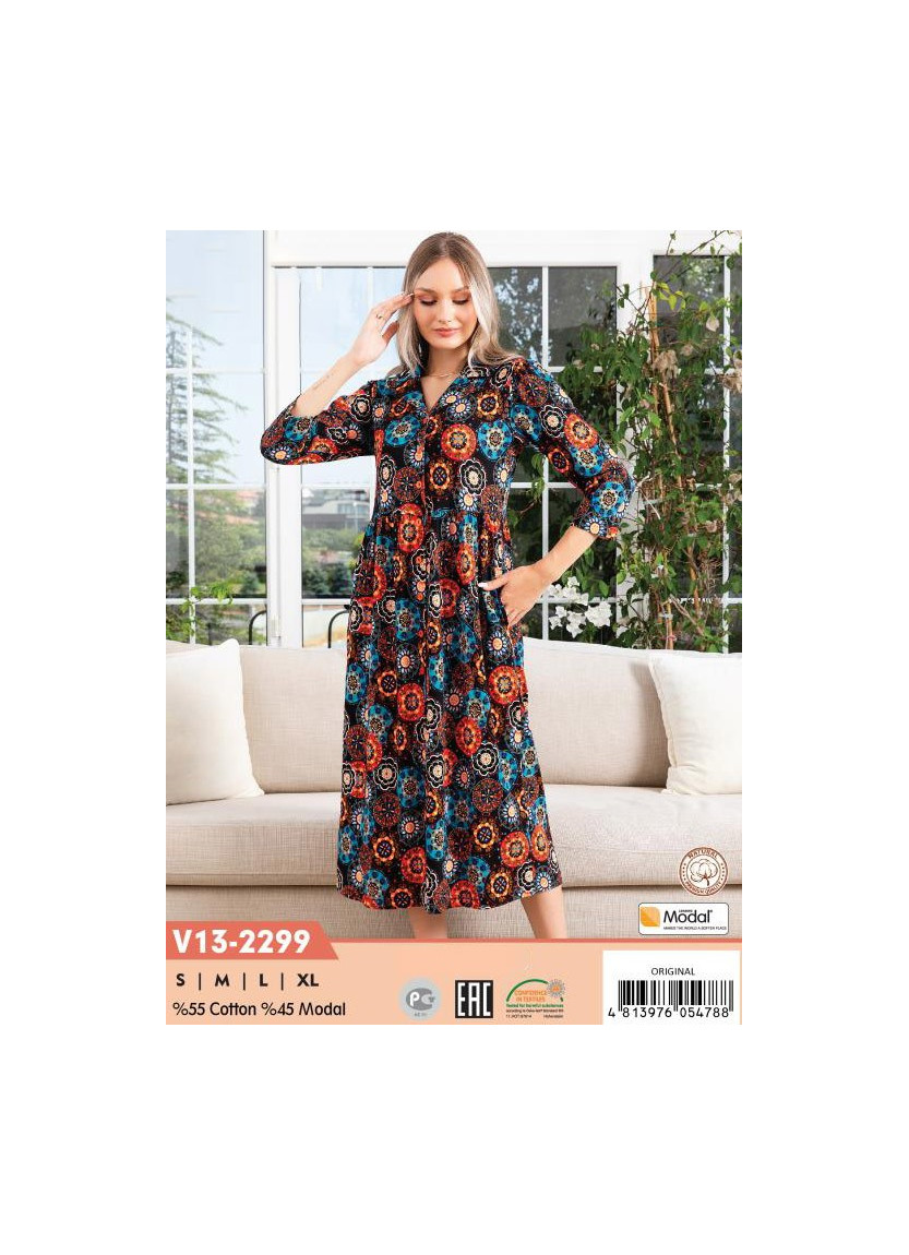 CCNV13-2299_ORI Modal Women's Robe (S+M+L+XL) — Turkish factory wholesale
