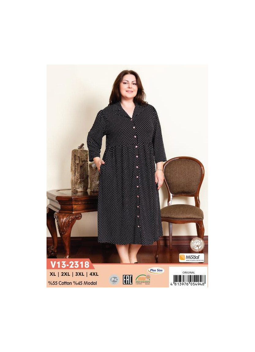 Халат Женский Modal (XL+2XL+3XL+4XL) COCOON CCNV13-2318_ORI — оптом от турецкой фабрики