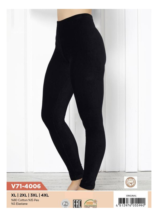 CCNV71-4006_ORI Оптом Турция Фабрика Велюровые Лосины (XL+2XL+3XL+4XL) COCOON Купить Оптом с Турции